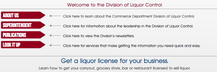 Division Of Liquor Control
